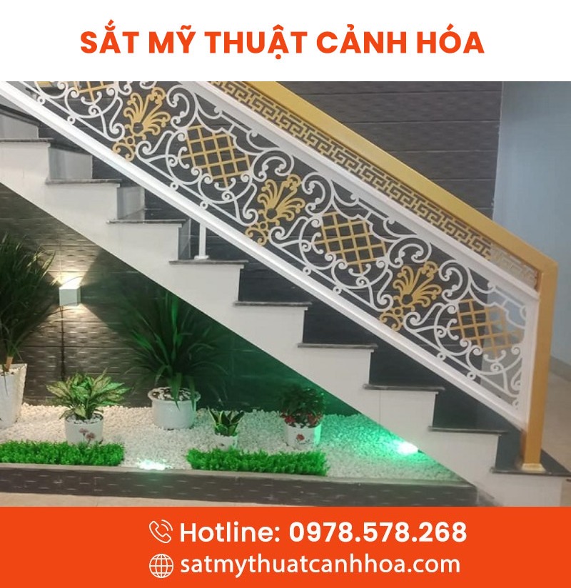 cau thang mt 105 - Cầu Thang Sắt Mỹ Thuật CTS-105