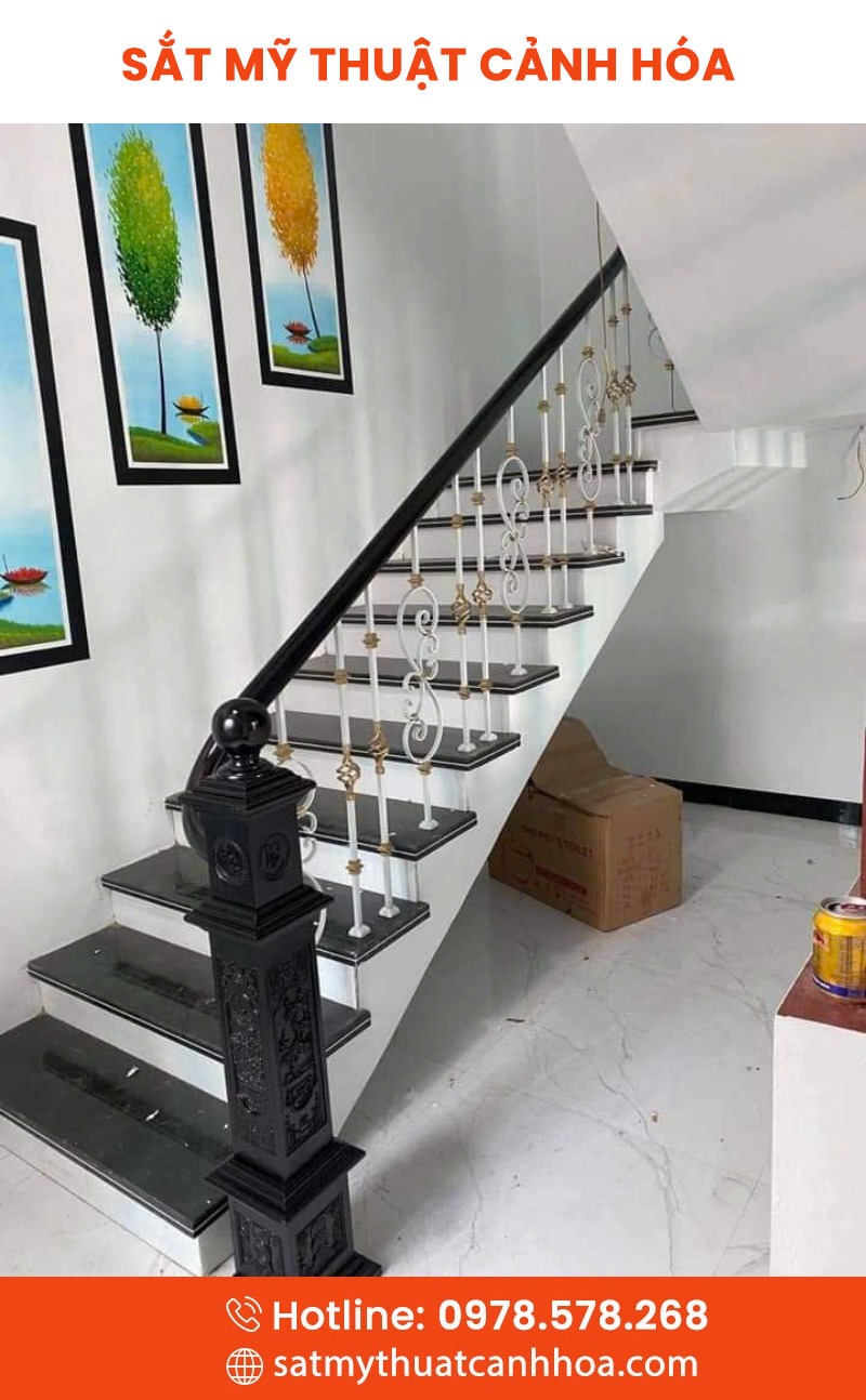cau thang mt 117 - Cầu Thang Sắt Mỹ Thuật CTS-117