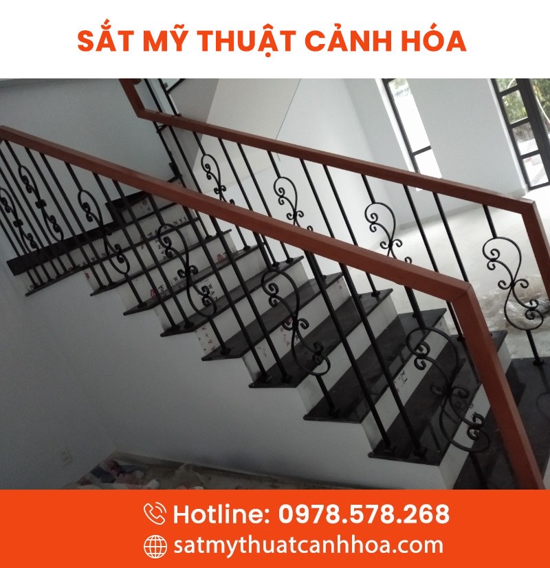 cau thang mt 12 - Cầu Thang Sắt Mỹ Thuật CTS-12