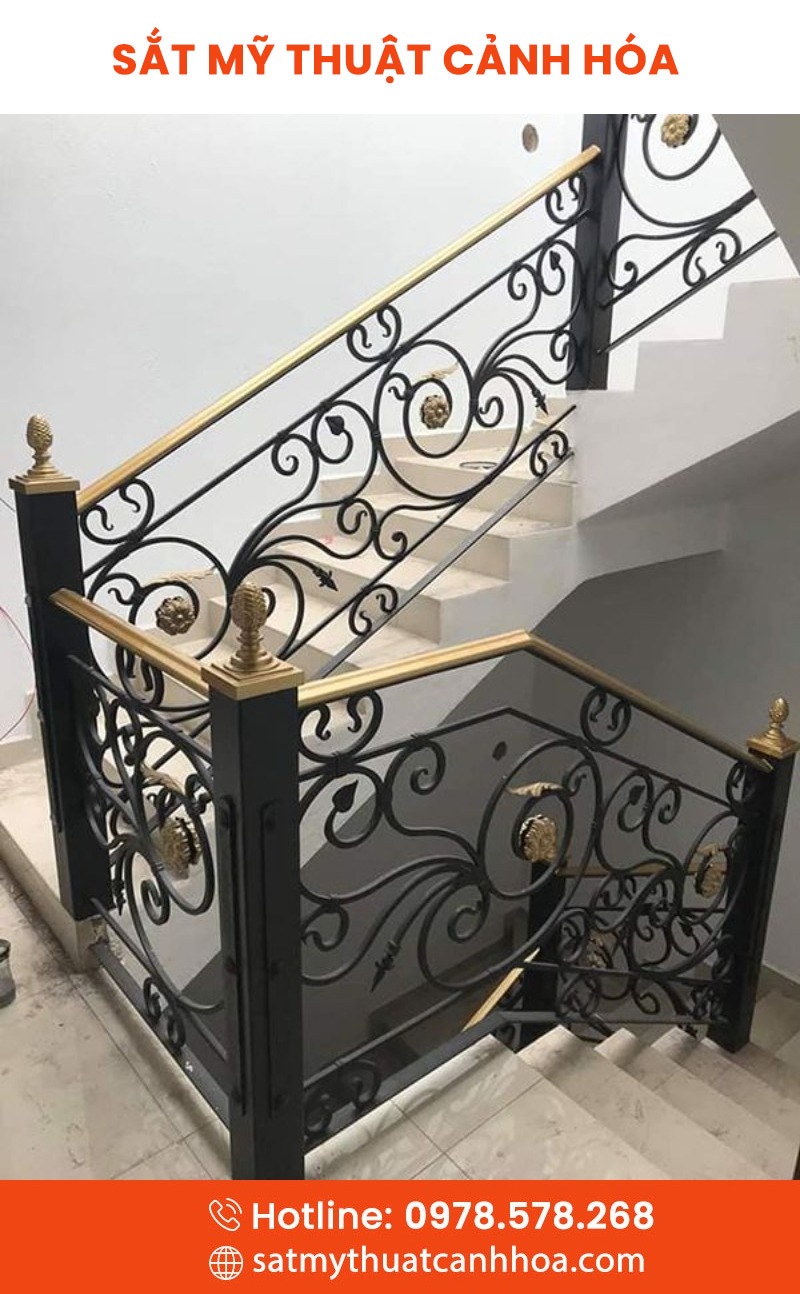 cau thang mt 184 - Cầu Thang Sắt Mỹ Thuật CTS-184