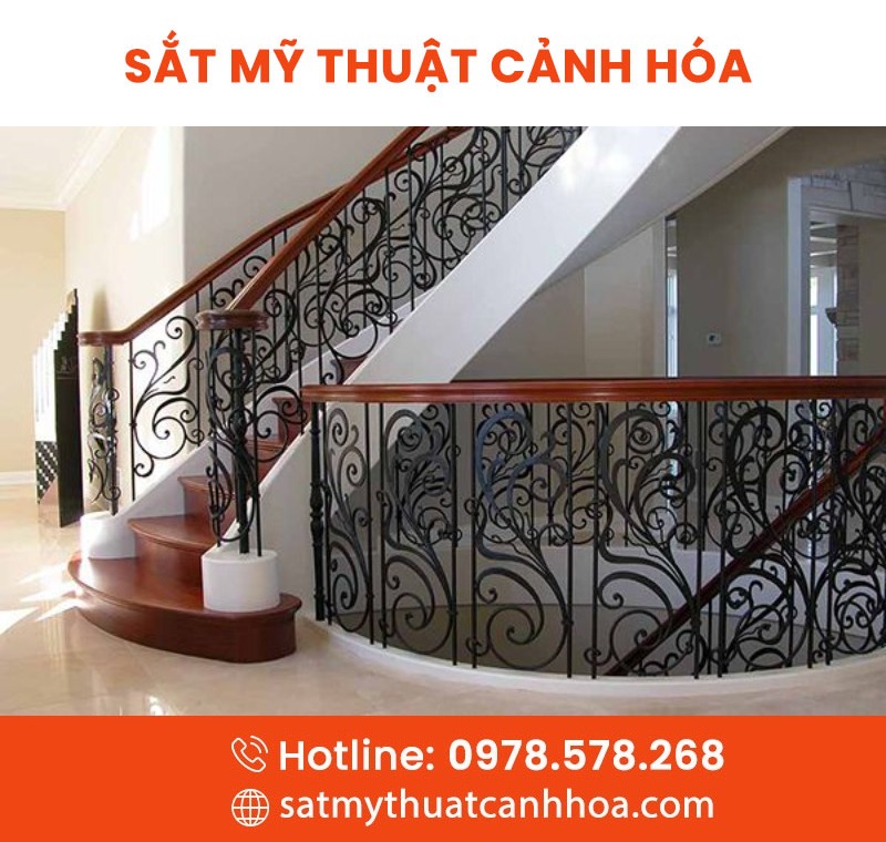 cau thang mt 230 - Cầu Thang Sắt Mỹ Thuật CTS-230