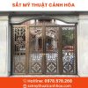 cong sat mt 4 canh 28 - Cổng Sắt Mỹ Thuật 4 Cánh CMT-28