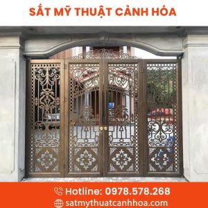 Cổng Sắt Mỹ Thuật 4 Cánh CMT-28