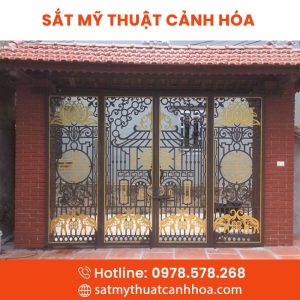 Cổng Sắt Mỹ Thuật 4 Cánh CMT-37
