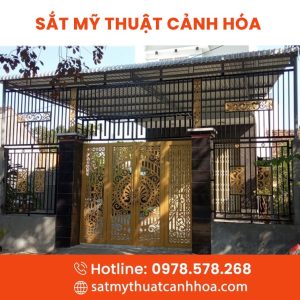 Cổng Sắt Mỹ Thuật 4 Cánh CMT-07