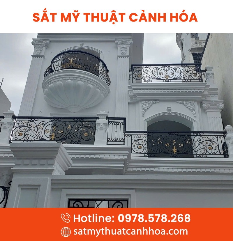 lan can sat 14 - Lan Can Ban Công Sắt Mỹ Thuật LCS-14