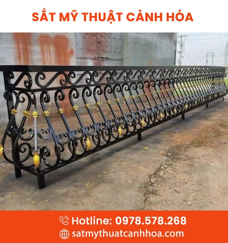 lan can sat 6 - Lan Can Ban Công Sắt Mỹ Thuật LCS-06