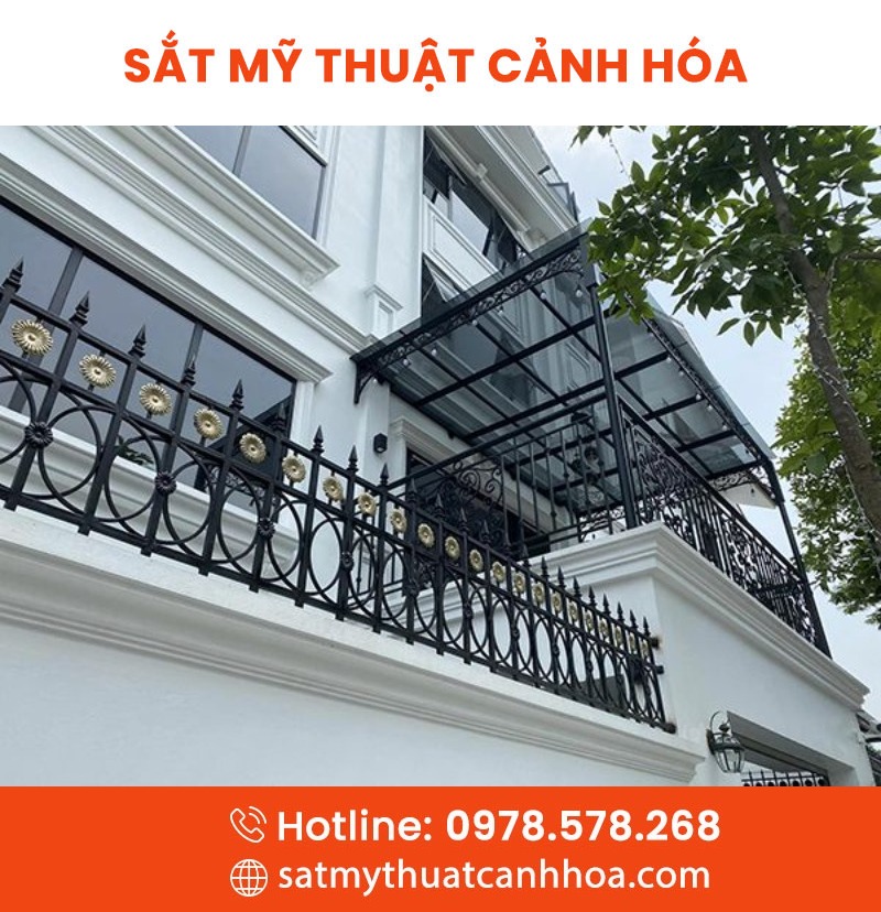 mai kinh 125 - Mái Kính Sắt Mỹ Thuật MKS-125