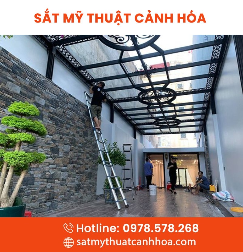 mai kinh 126 - Mái Kính Sắt Mỹ Thuật MKS-126