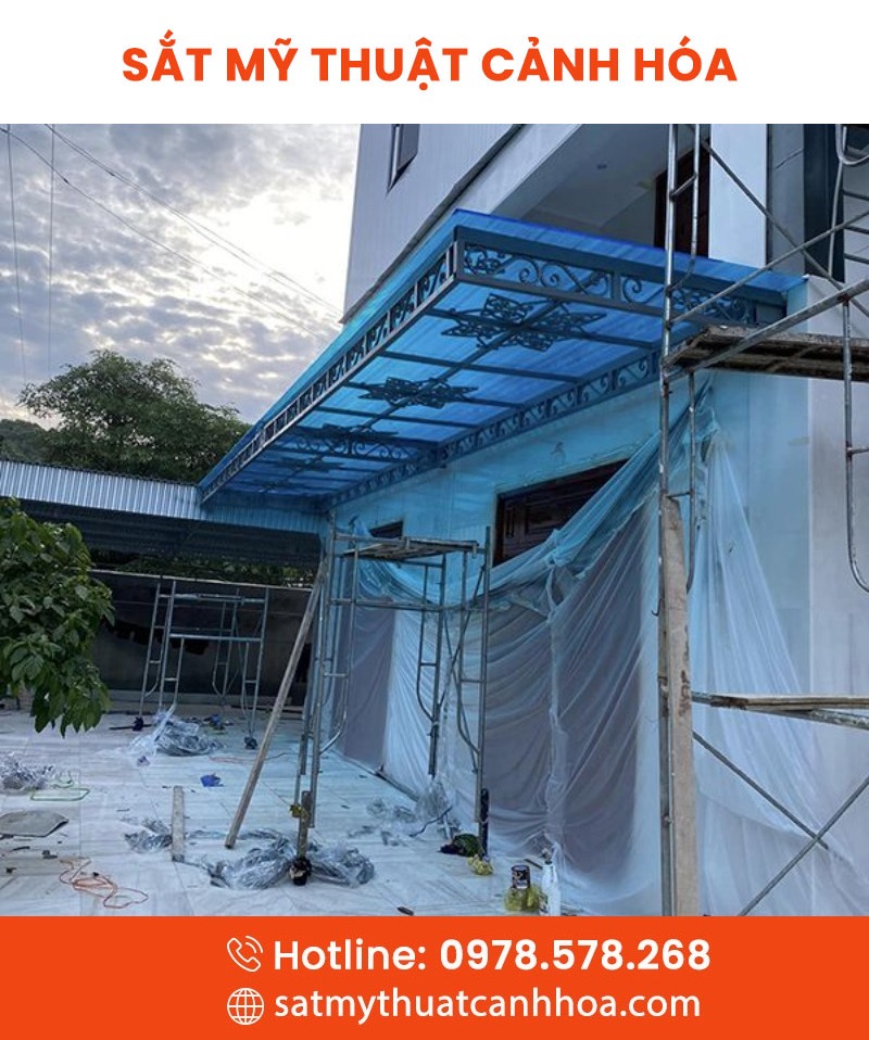mai kinh 130 - Mái Kính Sắt Mỹ Thuật MKS-130