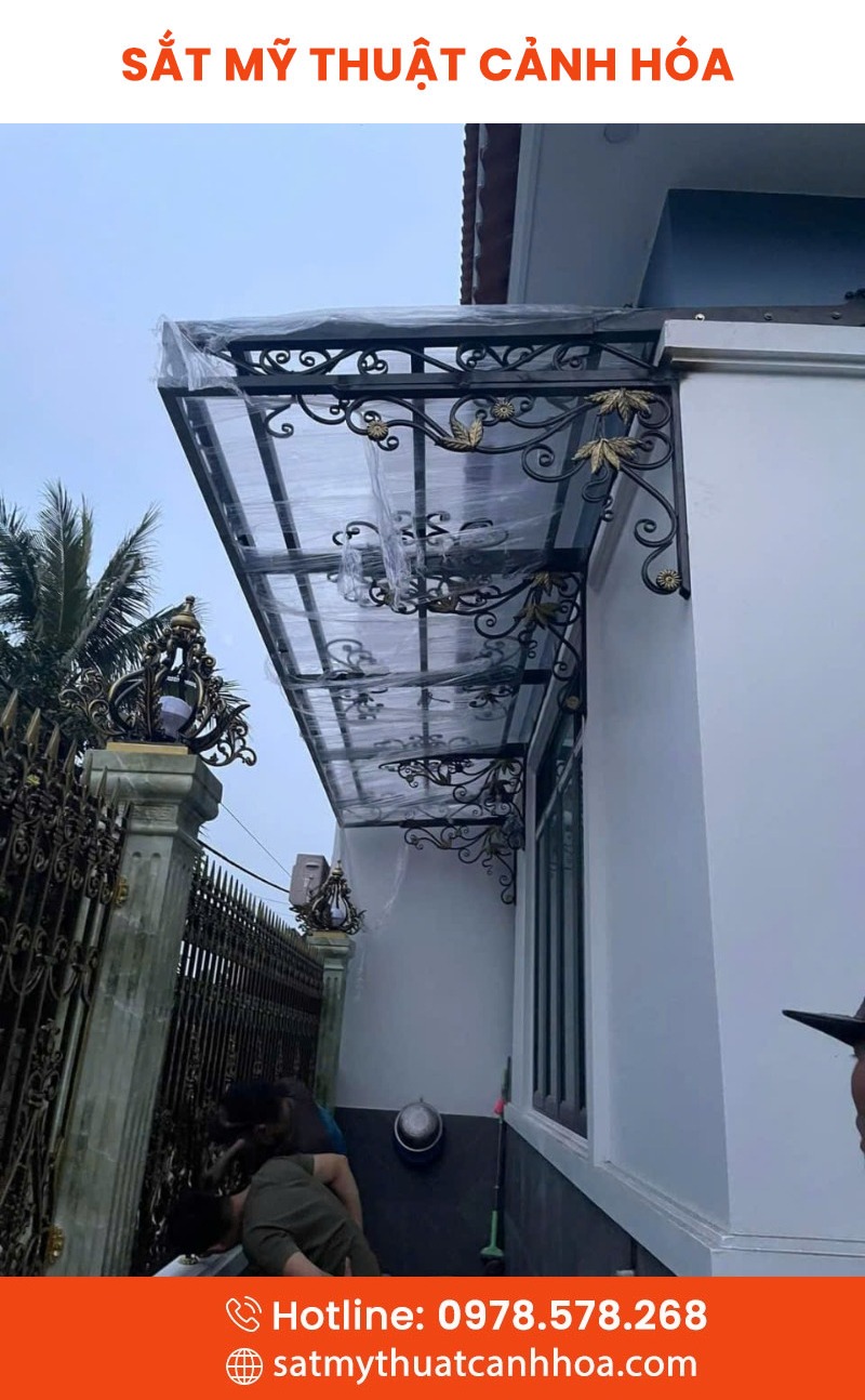 mai kinh 75 - Mái Kính Sắt Mỹ Thuật MKS-75